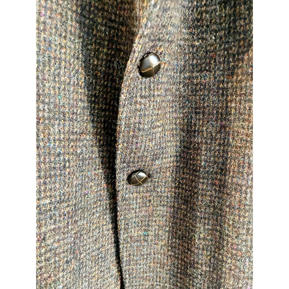 Harris Tweed Scotland Sport Coat Blazer Mens 48R Brown Flecked 100% Wool - Picture 7 of 11